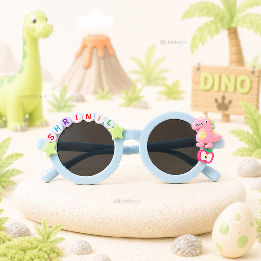 Personalised Dino Themed Round Sunglasses