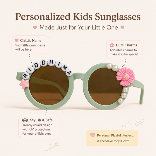 Daisy Floral Kids Personalised Sunglasses