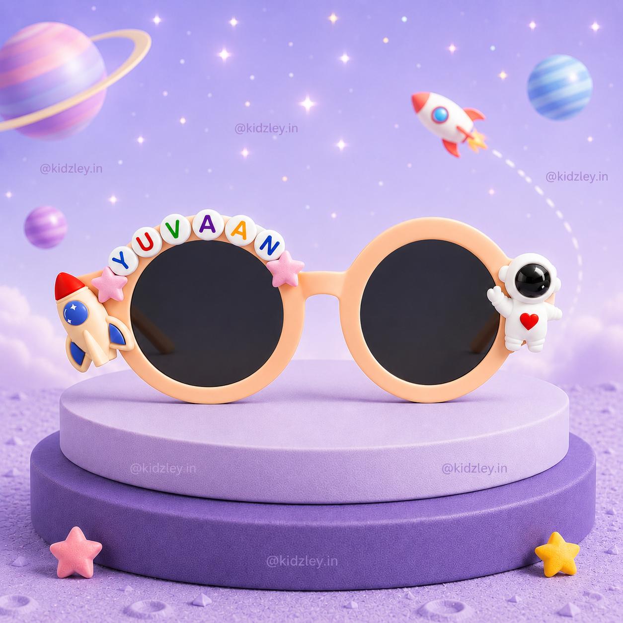 Personalised Space Themed Round Sunglasses