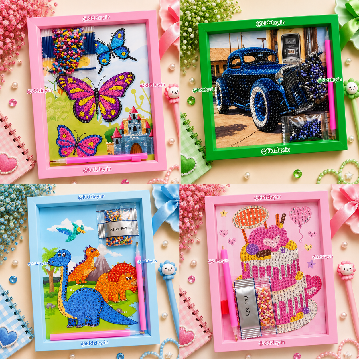 DIY Diamond (Dot) Paintings (Set Of 4)