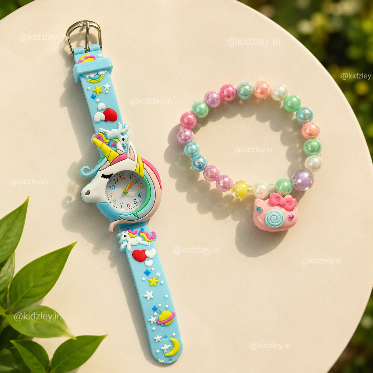 Watch with Bracelet Set - Unicorn Theme