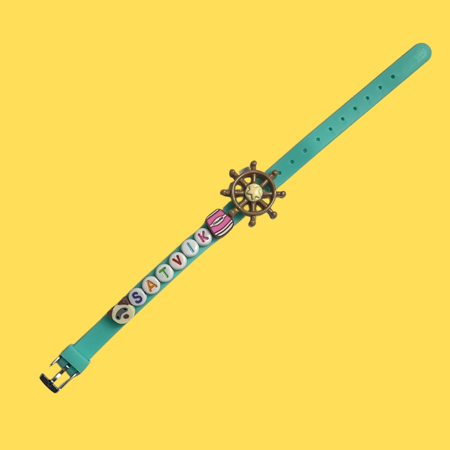 Ocean Themed Personalised Name Rakhi Bracelet Band (1 piece)