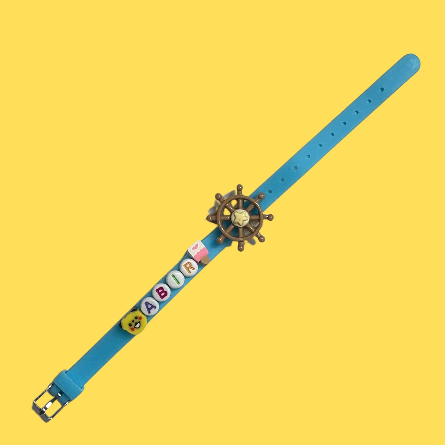 Ocean Themed Personalised Name Rakhi Bracelet Band (1 piece)