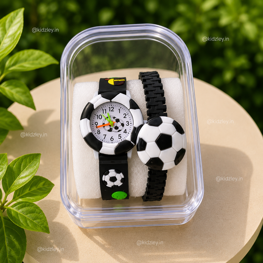 Watch With Band Set - Football Theme