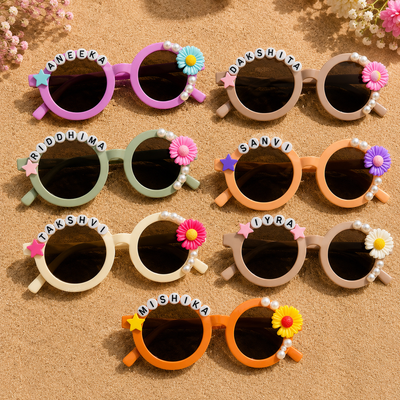 Daisy Floral Kids Personalised Sunglasses