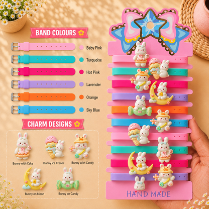 Bunny Themed Personalised Name Bracelet Band (1 piece)