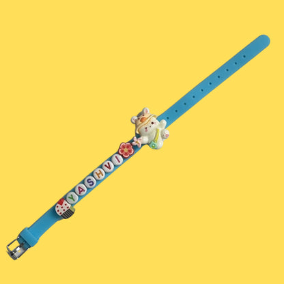 Bunny Themed Personalised Name Bracelet Band (1 piece)