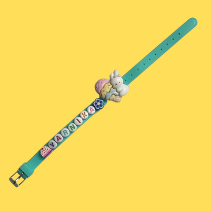 Bunny Themed Personalised Name Bracelet Band (1 piece)