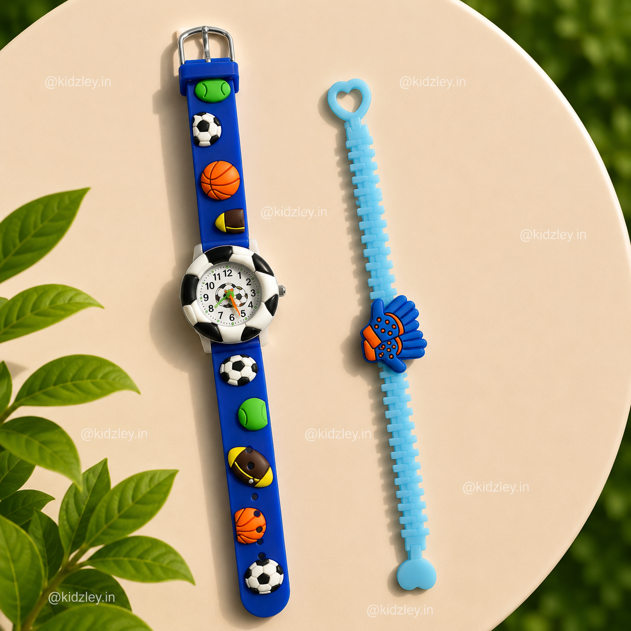 Watch With Band Set - Football Theme