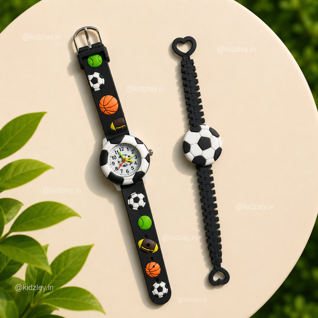 Watch With Band Set - Football Theme