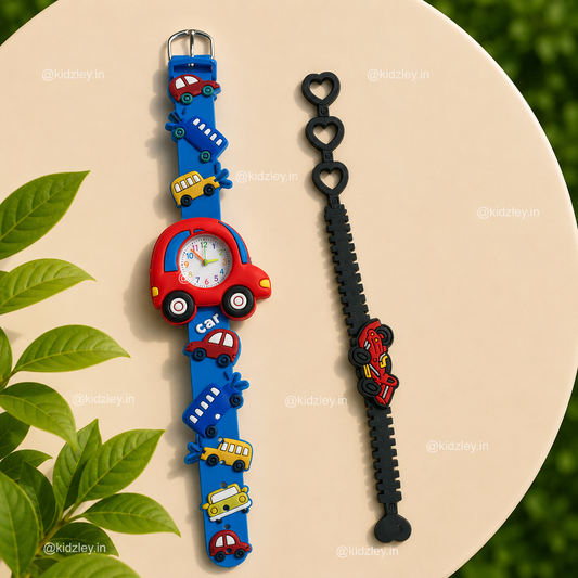 Watch With Band Set - Car Theme