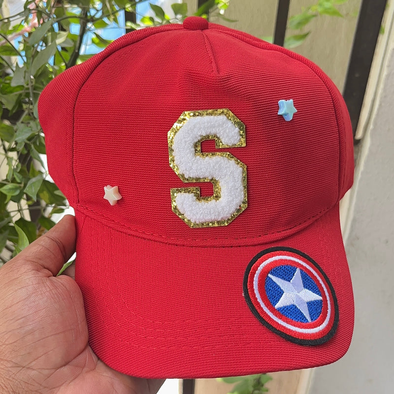 Captain America Themed Personalised Caps
