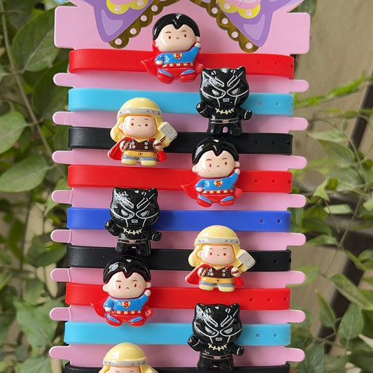 Superheroes Themed Personalised Name Rakhi Bracelet Band (1 piece) - Set 3