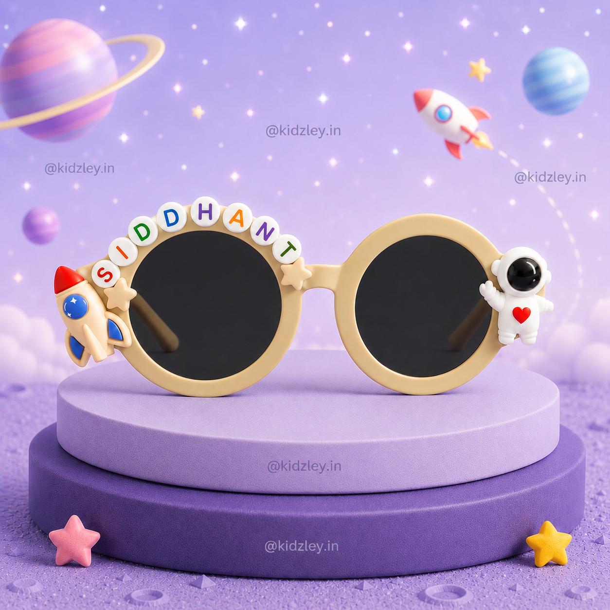 Personalised Space Themed Round Sunglasses
