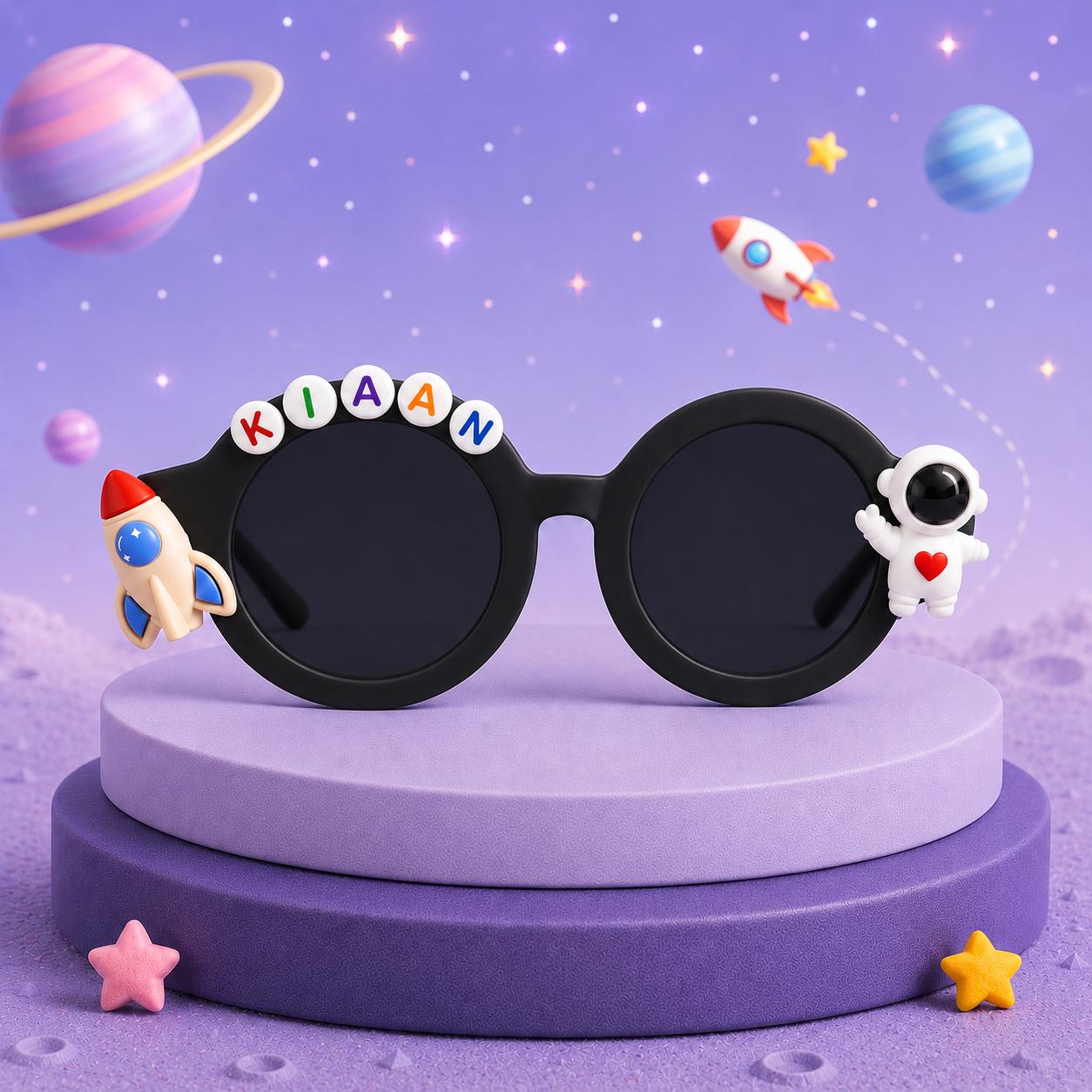 Personalised Space Themed Round Sunglasses