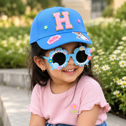Mist Blue Personalised Sunglasses and Cap Combo