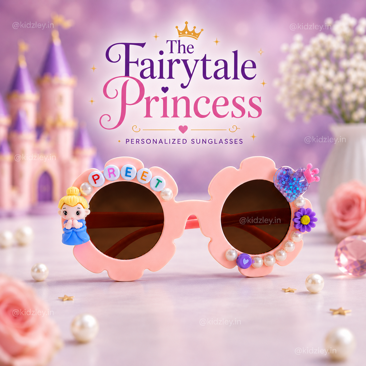 Personalised Princess Themed Floral Sunglasses