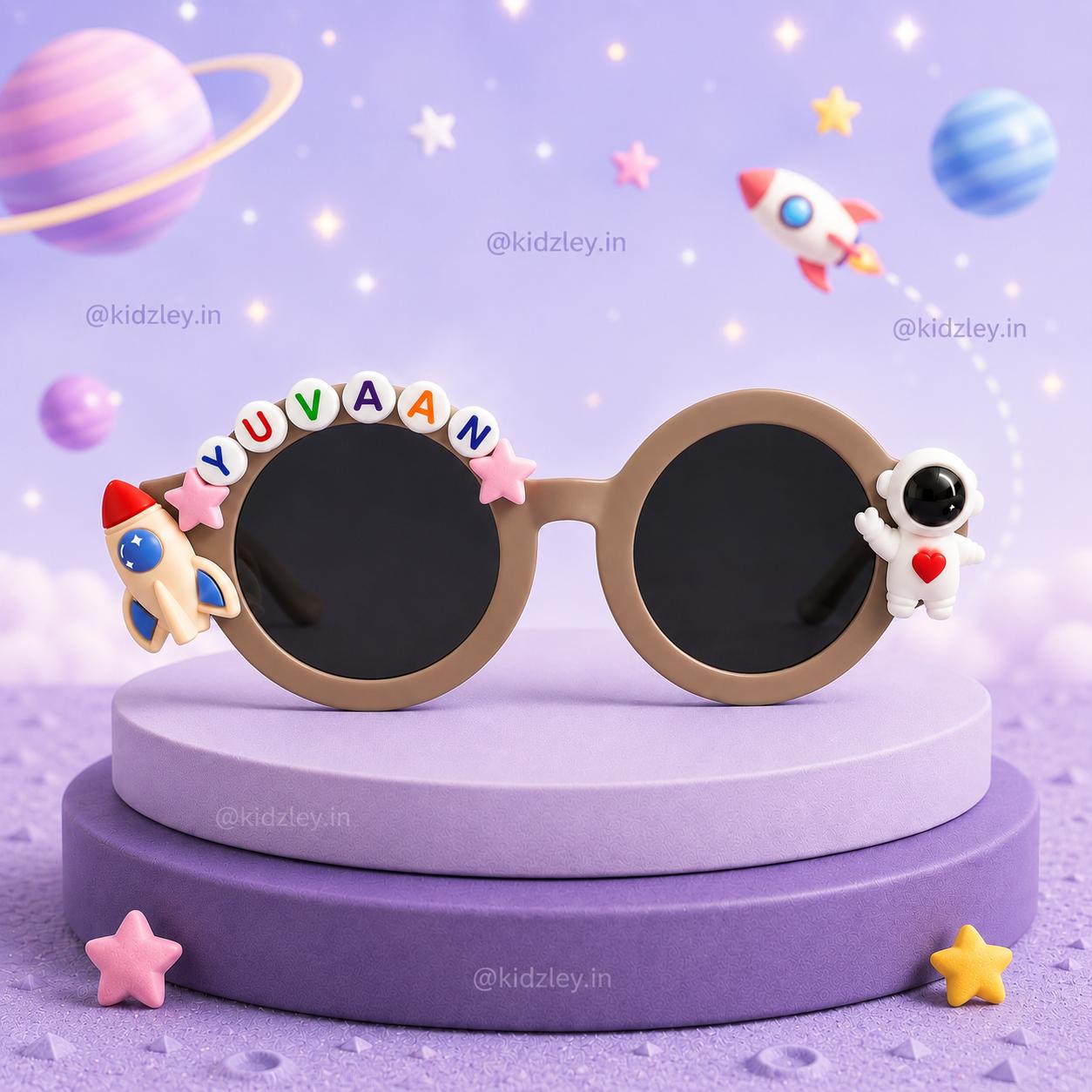 Personalised Space Themed Round Sunglasses