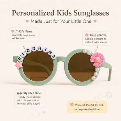 Daisy Floral Kids Personalised Sunglasses