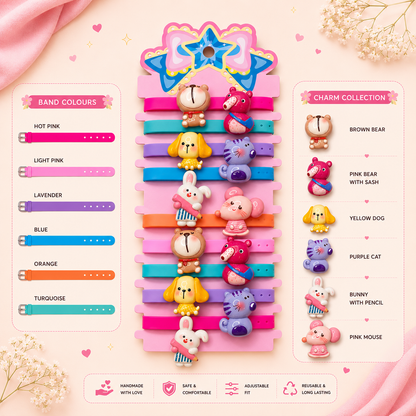 Animals Themed Personalised Name Rakhi Bracelet Band (1 piece)