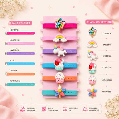 Candies Themed Personalised Name Rakhi Bracelet Band (1 piece)