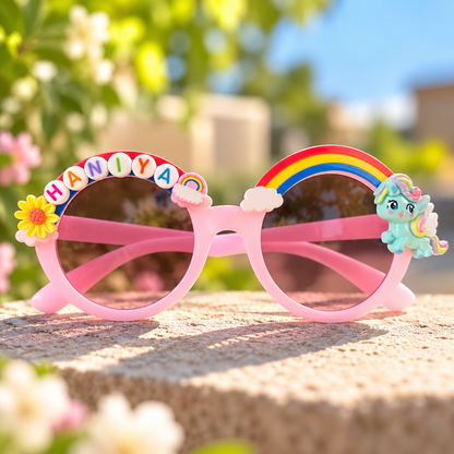 Personalised Rainbow Unicorn Sunglasses for Girls