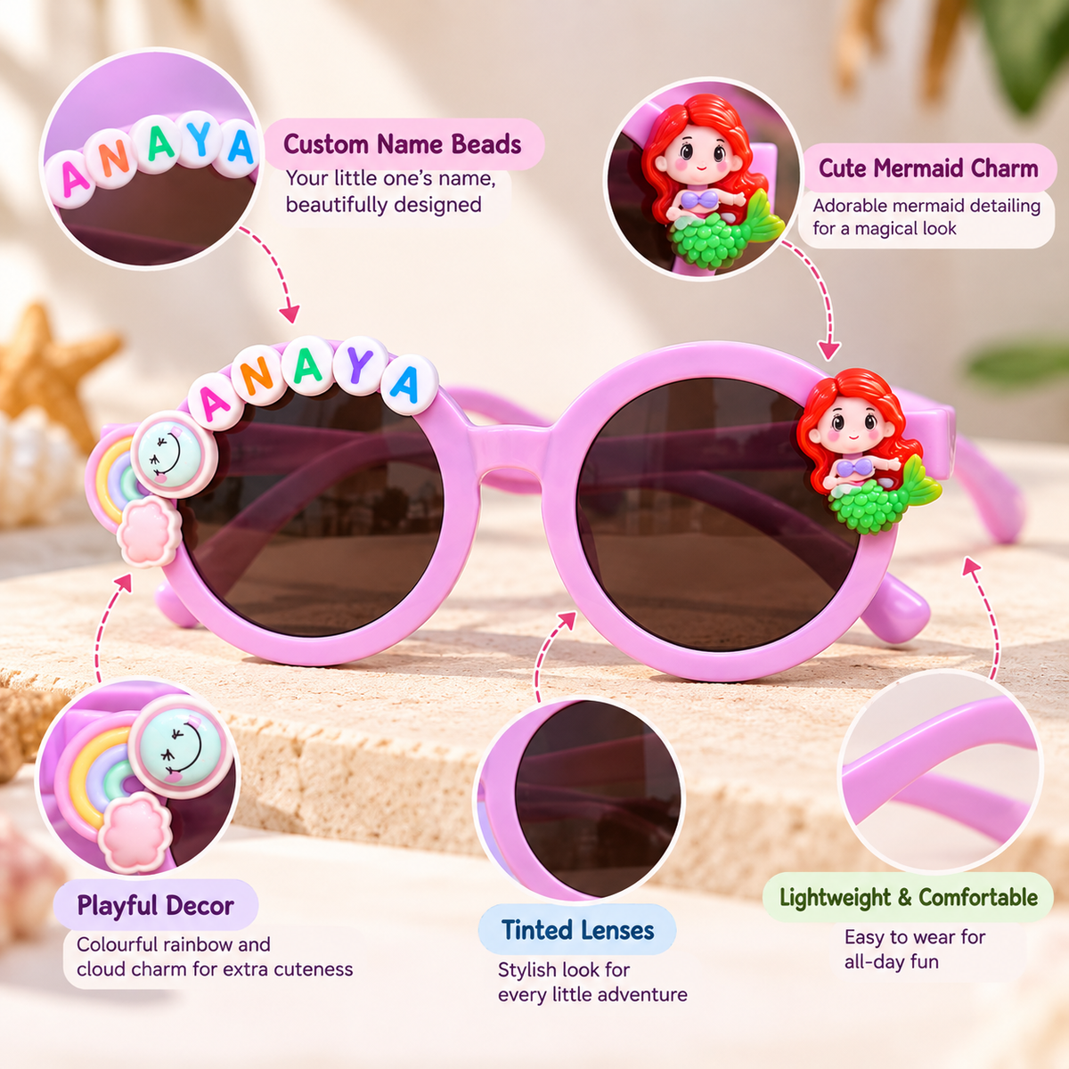 Personalised Mermaid Sunglasses for Girls