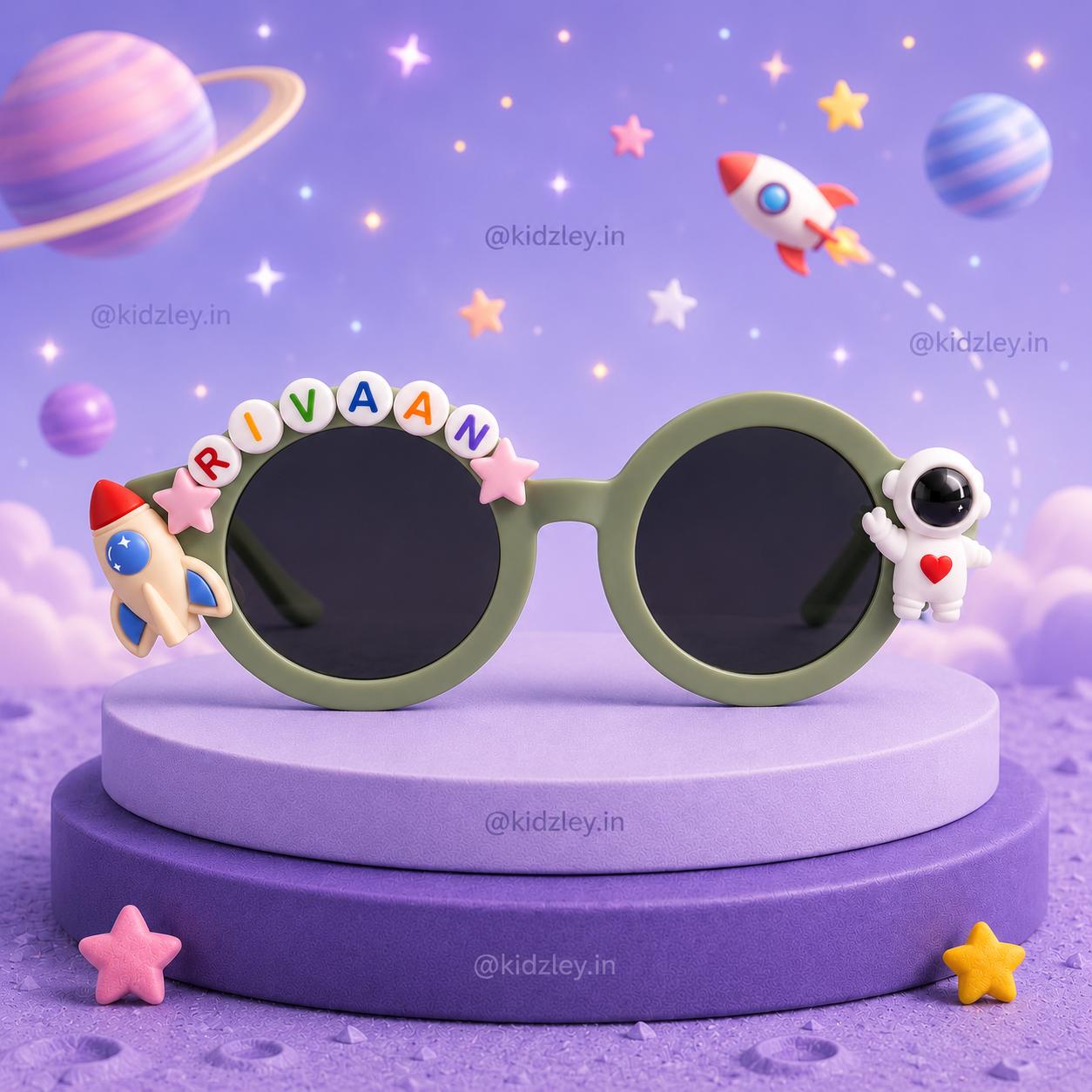 Personalised Space Themed Round Sunglasses