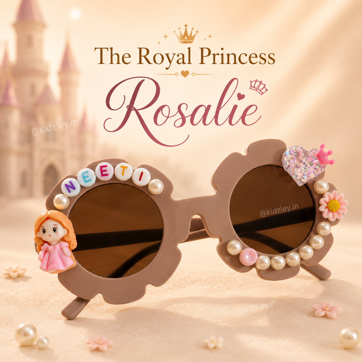 Personalised Princess Themed Floral Sunglasses