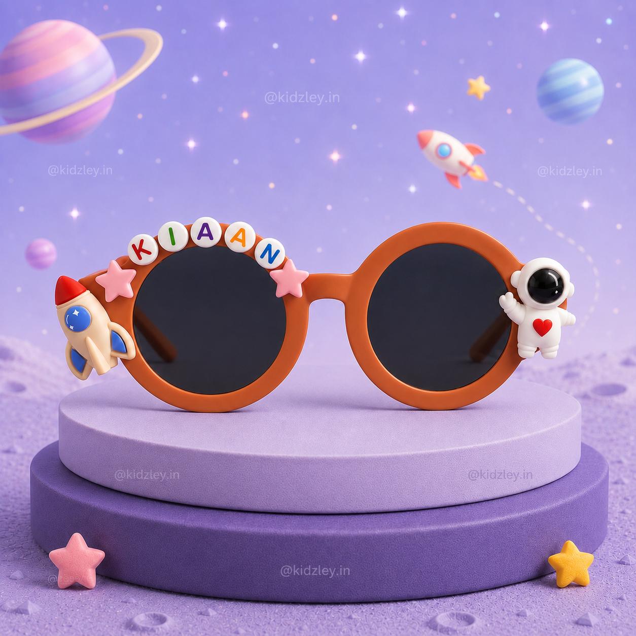 Personalised Space Themed Round Sunglasses