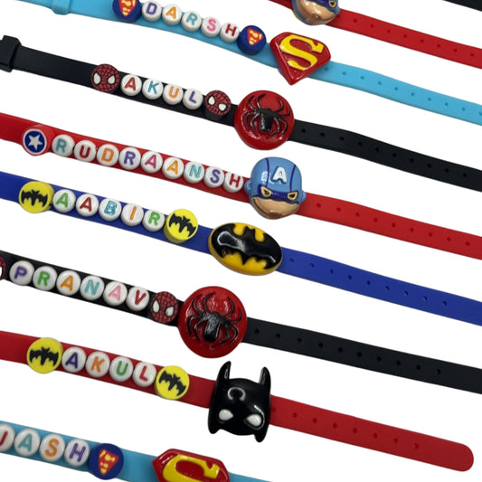 Superhero Avengers Themed Personalised Name Rakhi Bracelet Band (1 piece)